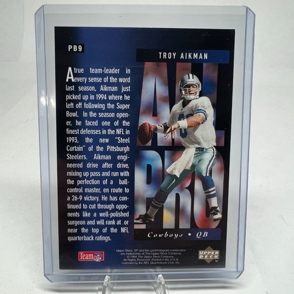 Troy Aikman and Emmitt Smith 1994 Upper Deck SP Holoview *2 Card Lot* - Picture 3 of 5